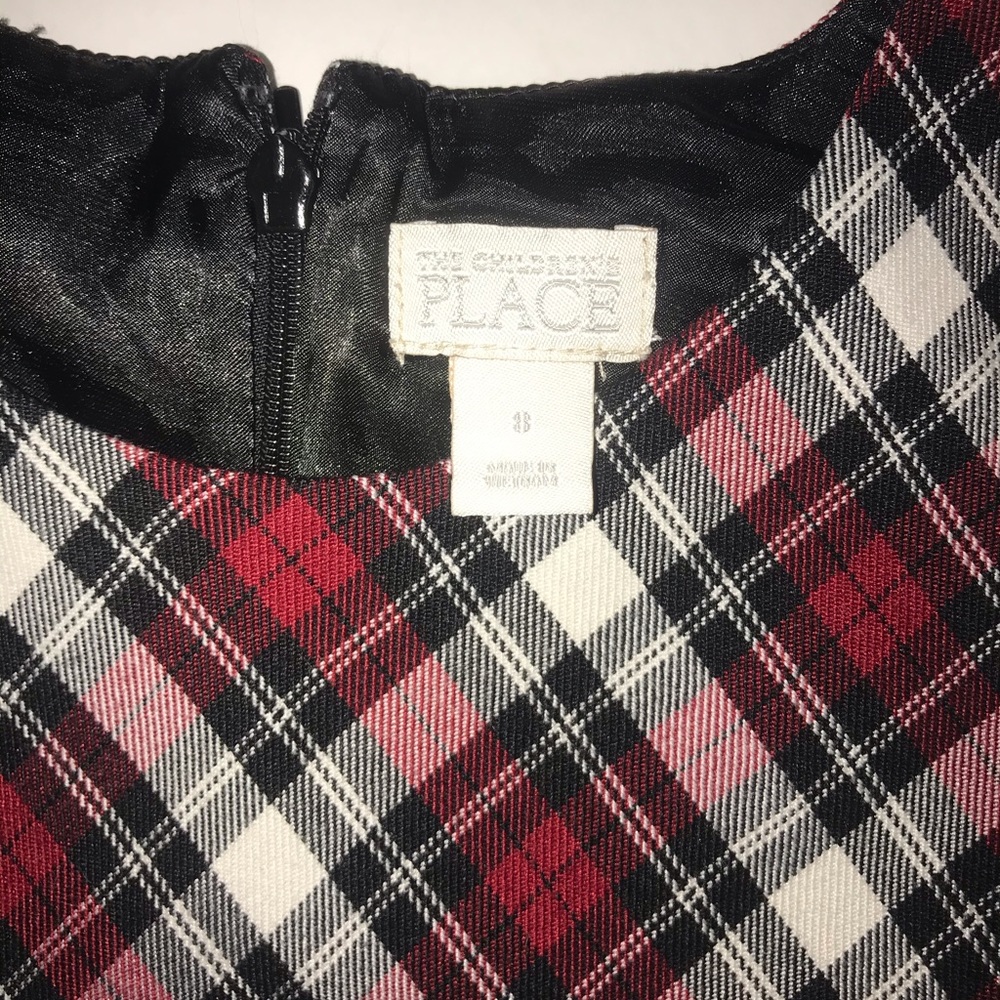 Girls red and black xmas dress